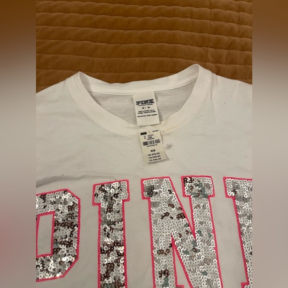 Women’s Victoria’s Secret PINK oversized crew neck long sleeve t-shirt size M - Picture 4 of 7